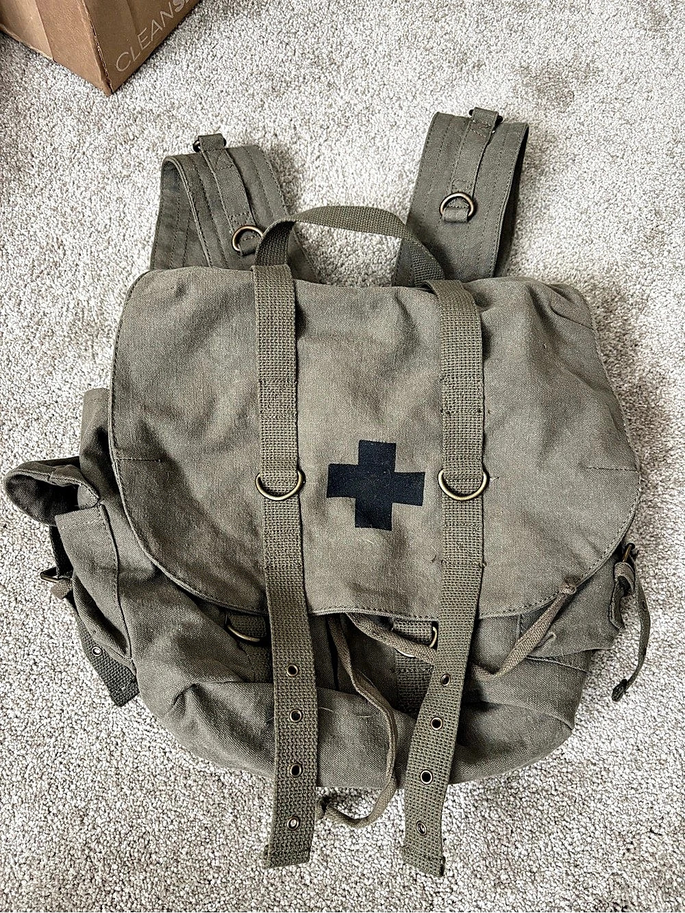 Canvas Backpack in Green